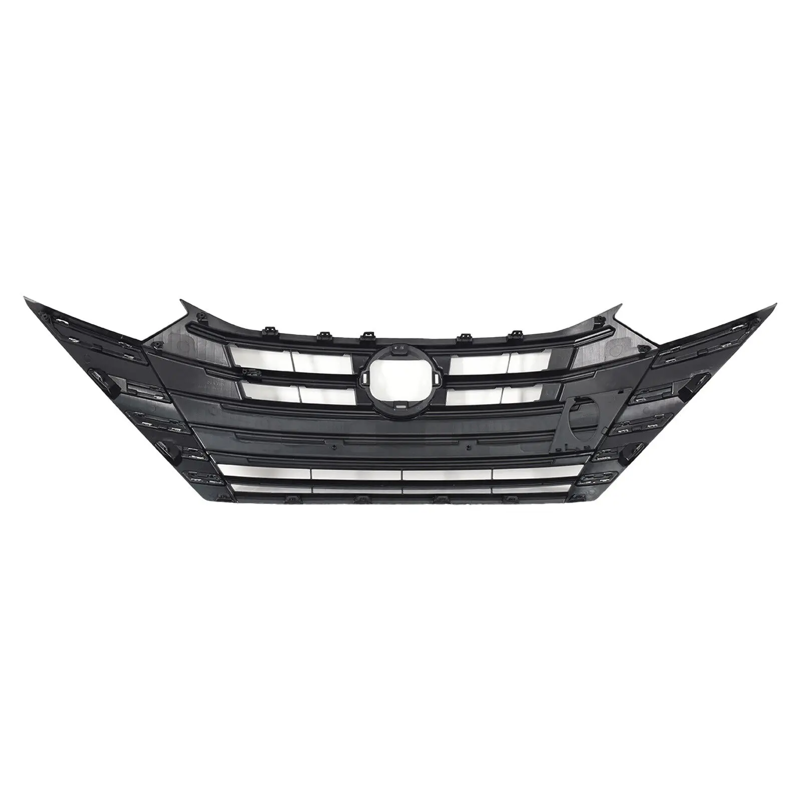 Car Front Bumper Upper Grill Replace Glossy Black For Nissan Versa 2023 2024 2025 Front Upper Bumper Grille Assembly W/O Emlbem