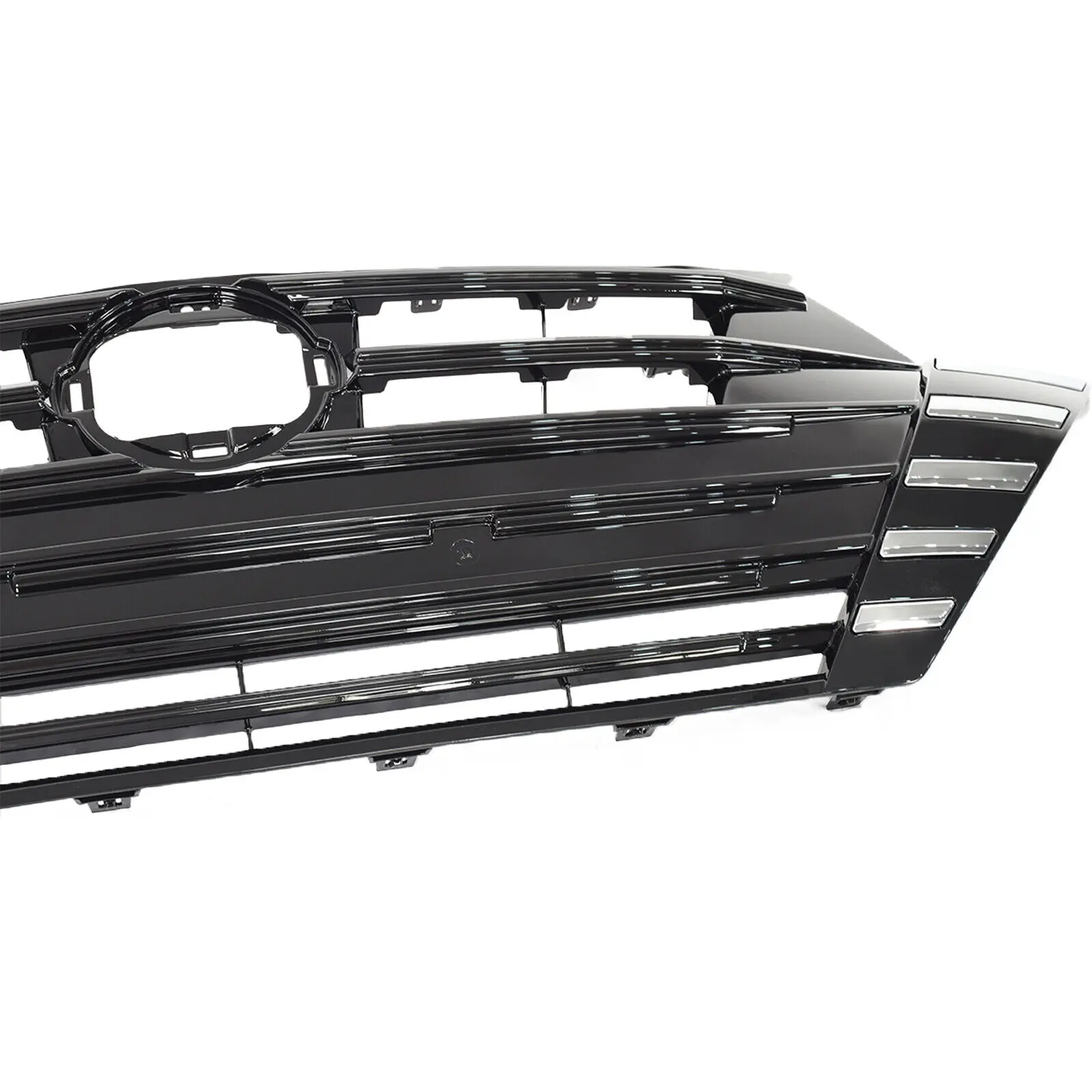 Car Front Bumper Upper Grill Replace Glossy Black For Nissan Versa 2023 2024 2025 Front Upper Bumper Grille Assembly W/O Emlbem