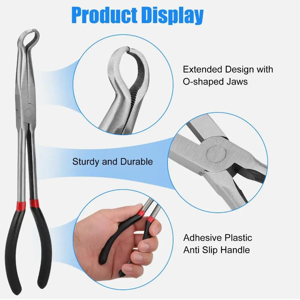 11 inch Electrical Disconnect Long Spark Plug Removal Pliers Removal Pliers Versatile Long Handle For Motorcycle Car Connectors