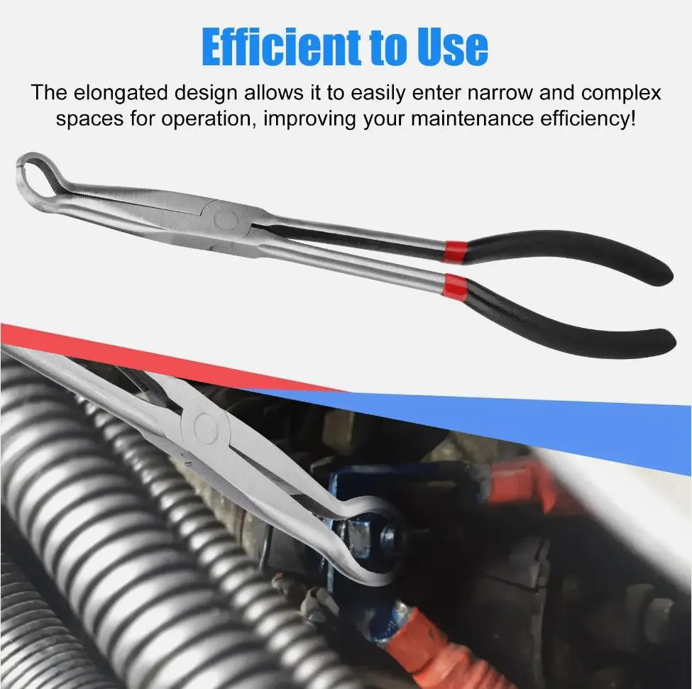 11 inch Electrical Disconnect Long Spark Plug Removal Pliers Removal Pliers Versatile Long Handle For Motorcycle Car Connectors
