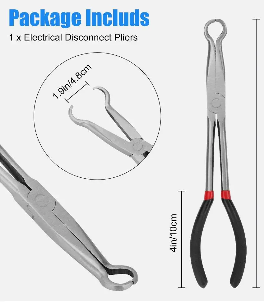 11 inch Electrical Disconnect Long Spark Plug Removal Pliers Removal Pliers Versatile Long Handle For Motorcycle Car Connectors