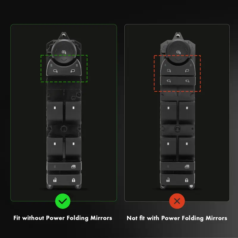 Front Left Power Window Switch For Chevy Silverado 1500 GMC Yukon Cadillac 4Door Window Control Switch Panel 20877335 25783950