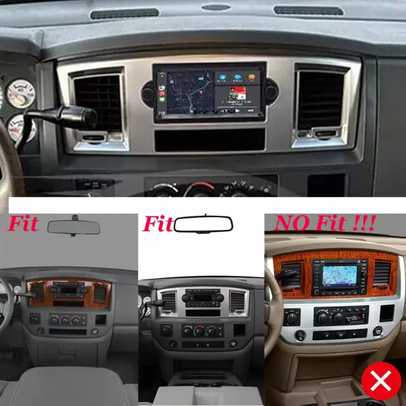 6.2" Car Android Radio 1G+32GB For Dodge RAM 1500 2500 3500 2006~2008 Android 13 CarPlay Car Stereo Radio Navigation WIFI GPS