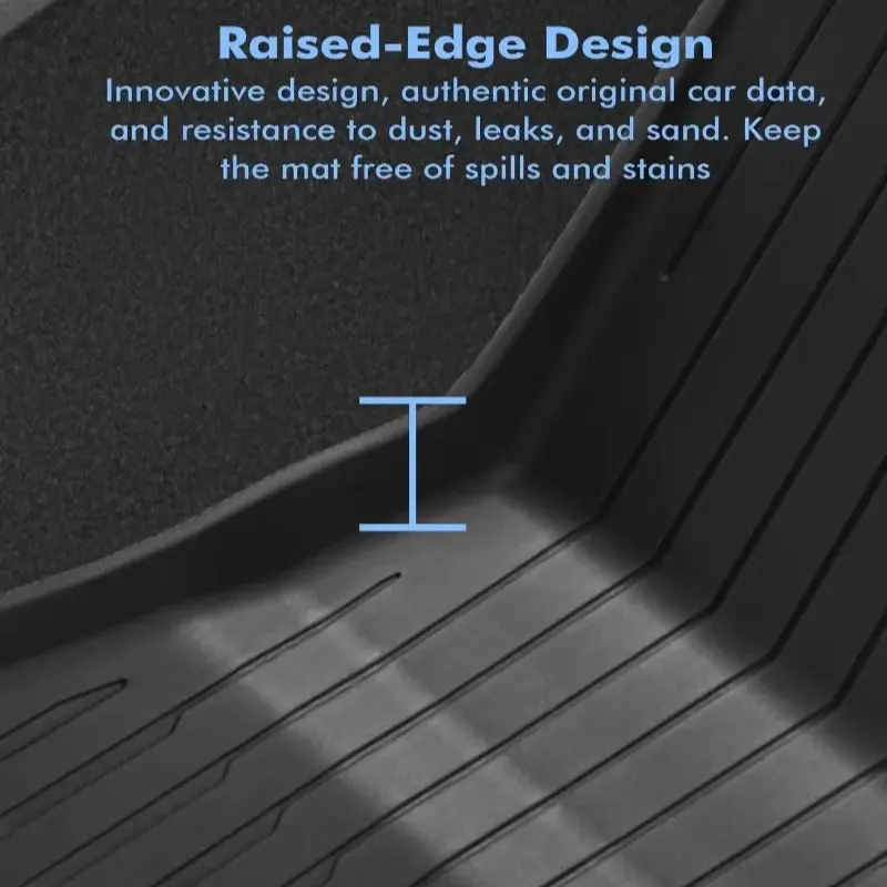 3PCS TPE Car Floor Mats Carpets For Tesla Model 3 Highland 2023~2025 Wear-Resistant Waterproof Anti-slip Set Floor Liner Mat