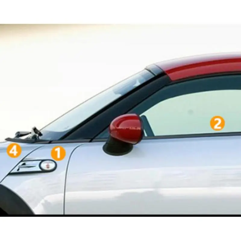 11PCS/Set Car Decoraton Strip Solid For MINI Cooper Coupe R58 2012 2013 2014 2015 Gloss Black Stainless Car Window Trim Strip