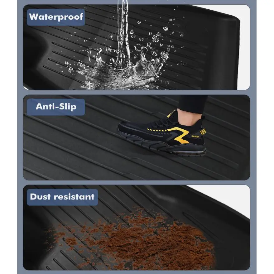 3PCS TPE Car Floor Mats Carpets For Tesla Model 3 Highland 2023~2025 Wear-Resistant Waterproof Anti-slip Set Floor Liner Mat