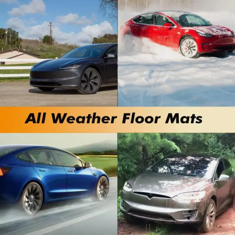 3PCS TPE Car Floor Mats Carpets For Tesla Model 3 Highland 2023~2025 Wear-Resistant Waterproof Anti-slip Set Floor Liner Mat