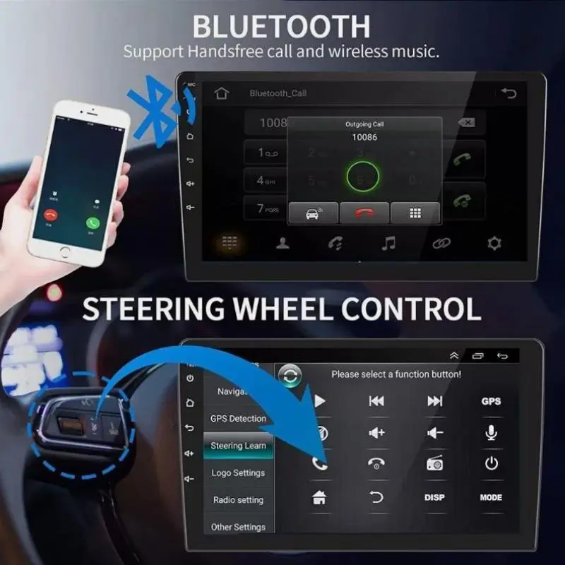 Multimedia Car Player 7'' Android 13 2+32G For Ford F150 Raptor 2013 2014 Car Radio Stereo Carplay GPS FM Player WiFi AHD camera