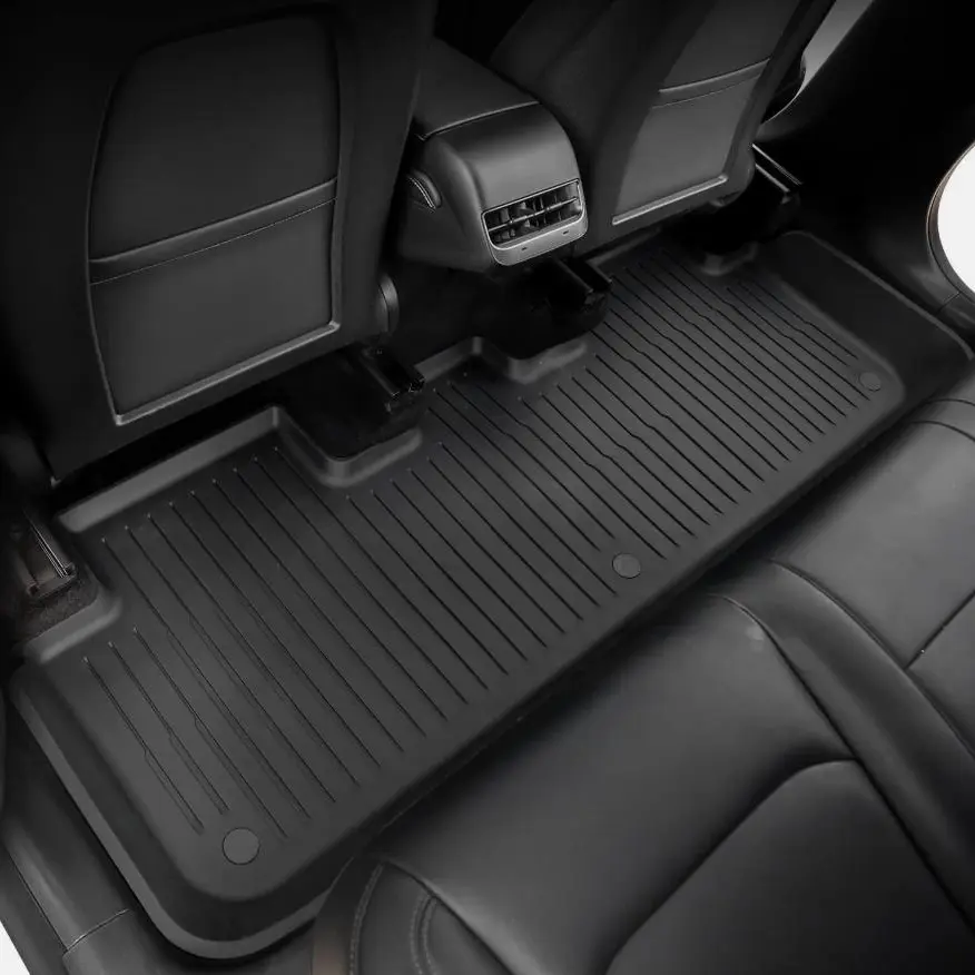 6PCS All-Weather TPE Car Floor Mats For Tesla Model Y 2021~2024 Luggage Mat Set Four Seasons Waterproof Anti-slip Trunk Mat