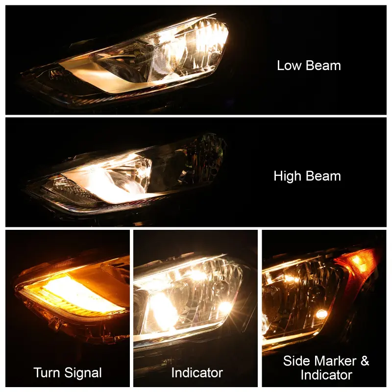 Car LED Head Light Left Right Halogen Headlights With Bulbs For Ford Transit Connect XL XLT 2019~2024 Car Headlight Signal Lamp