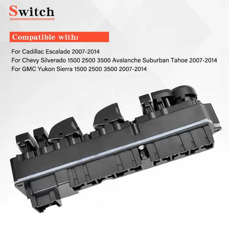 Car Front Driver Power Window Control Switch For Chevy Silverado GMC Sierra 2007~2013 Window Lift Switch 20835553AC 15093440