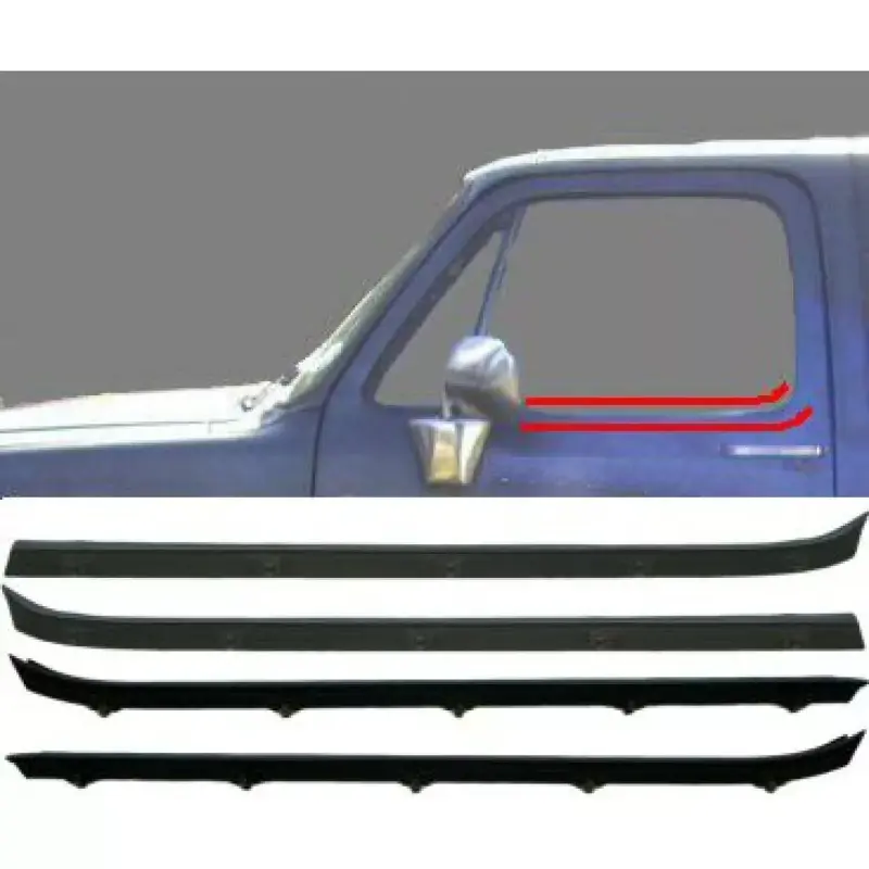 Car Front Window Sweep Felt Weatherstrip Set For GMC Chevy 1500 Jimmy Pickup Truck C10 K10 1973~1980 Car Seal Strip Waterproof