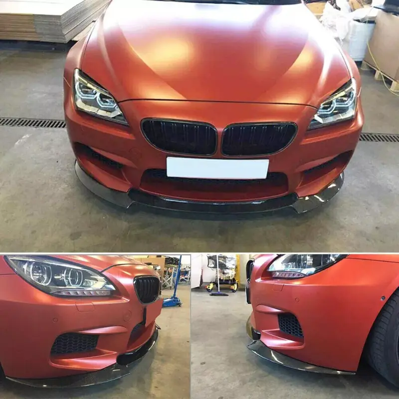 Carbon Fiber Black Front Bumper Lip For BMW 6-Series F06 F12 F13 M Sport 650i 2012~2019 Car Front Bumper Lip Splitter Spoiler