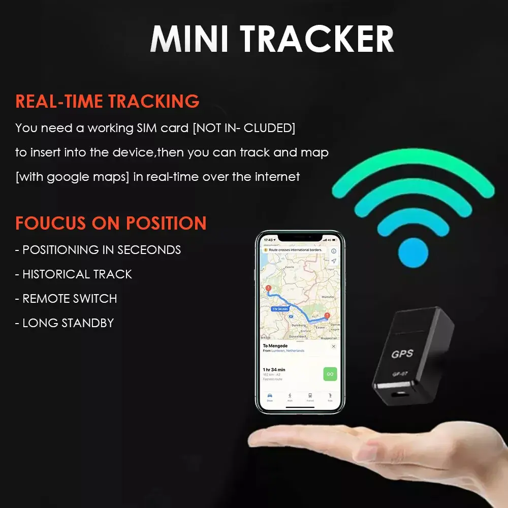 GF07 Mini Magnetic GPS Tracker Real time Car Truck Vehicle Locator GSM GPRS Anti-Lost Universal Tracking Device Rechargeable GPS