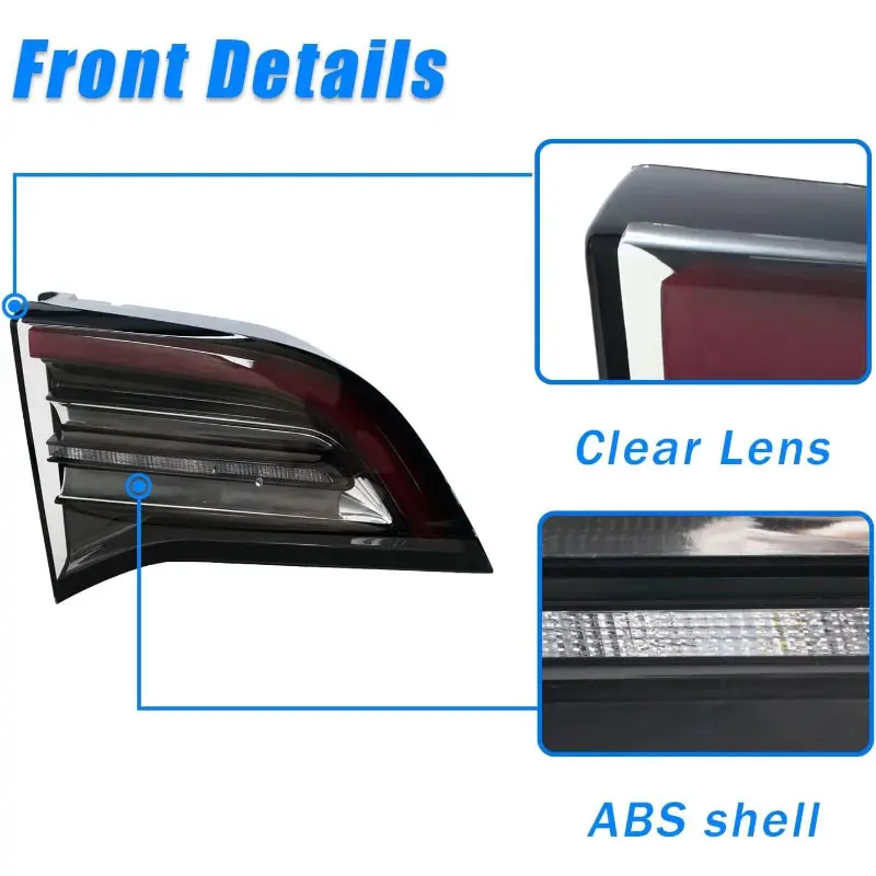 Car Rear Warming Brake Lamp Rear Tail Lamp 1502088-00-B 1077397-00-G For Tesla Model 3/Y 2021~2023 4Pins Outer LED Tail Light