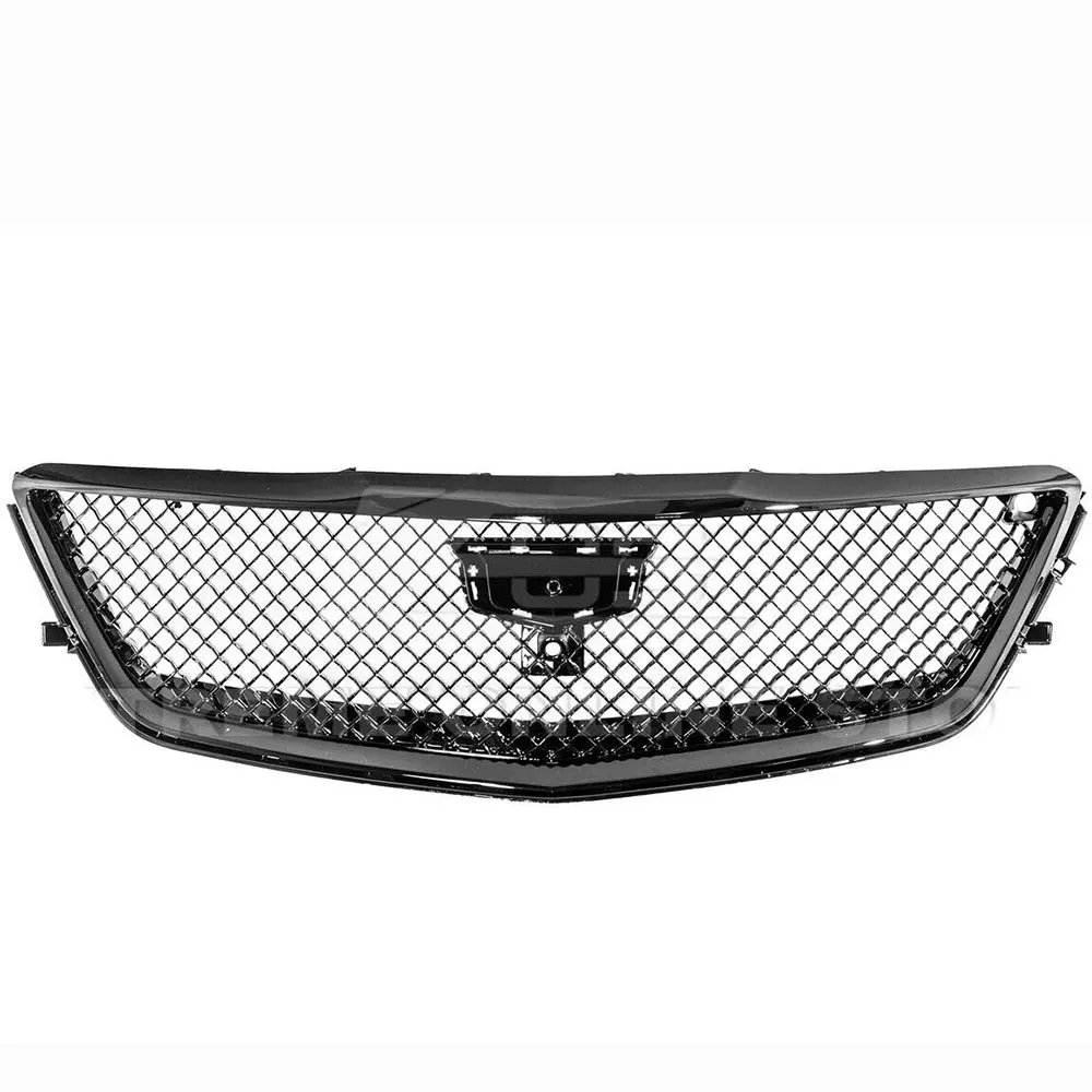 For Cadillac CT6 2016~2020 Blackwing Style GLOSS BLACK Front Bumper Grille Cover Auto Racing Grills Guard Protector Cover Kits