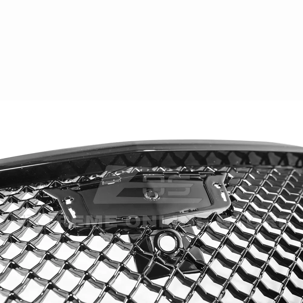 For Cadillac CT6 2016~2020 Blackwing Style GLOSS BLACK Front Bumper Grille Cover Auto Racing Grills Guard Protector Cover Kits