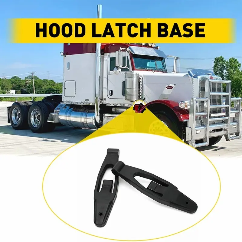 2PCS Hood Latch Assembly Replace For Kenworth T300 T600 T800 W900 Peterbilt US L56-0001 Hood Latch Strap Corrosion Preventive