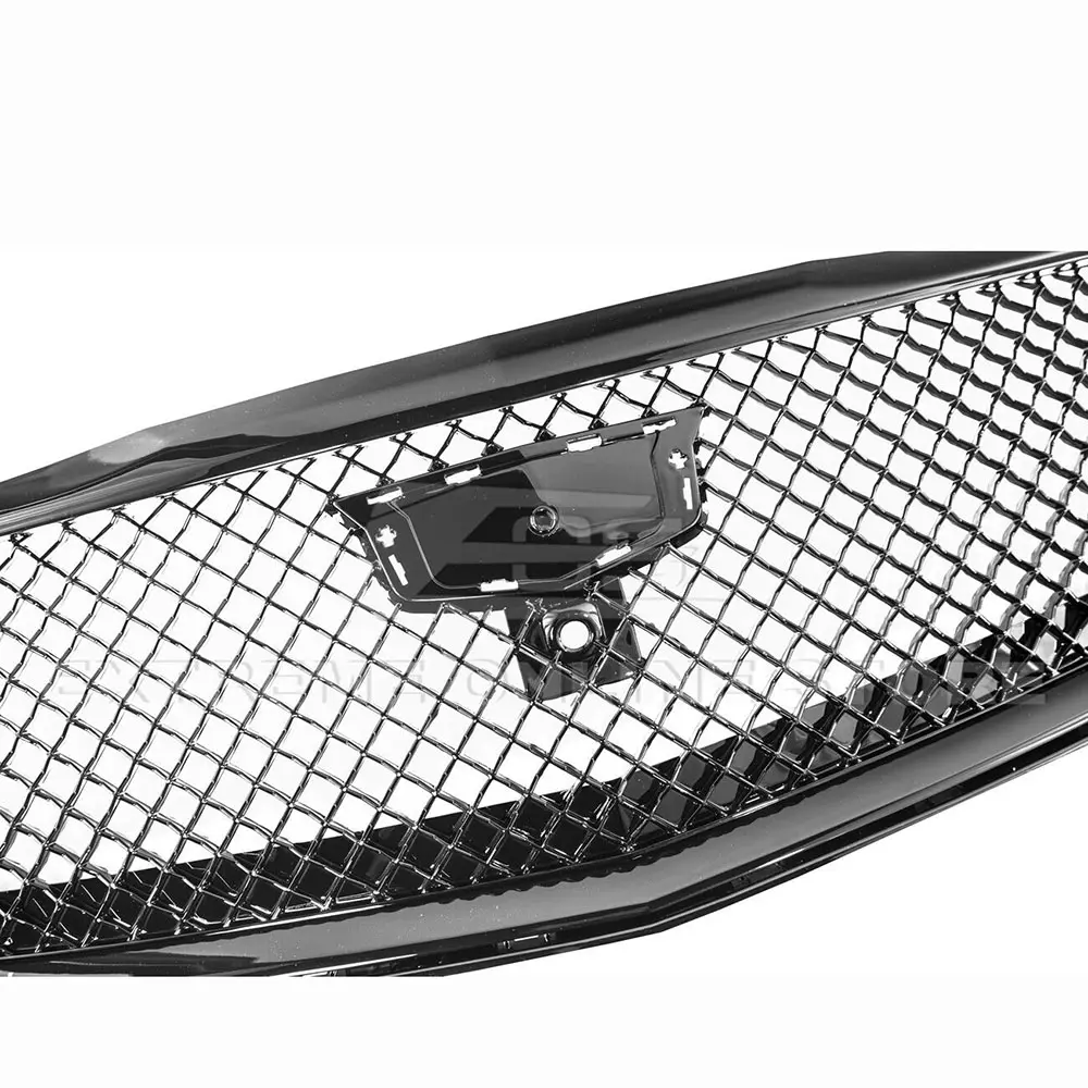 For Cadillac CT6 2016~2020 Blackwing Style GLOSS BLACK Front Bumper Grille Cover Auto Racing Grills Guard Protector Cover Kits