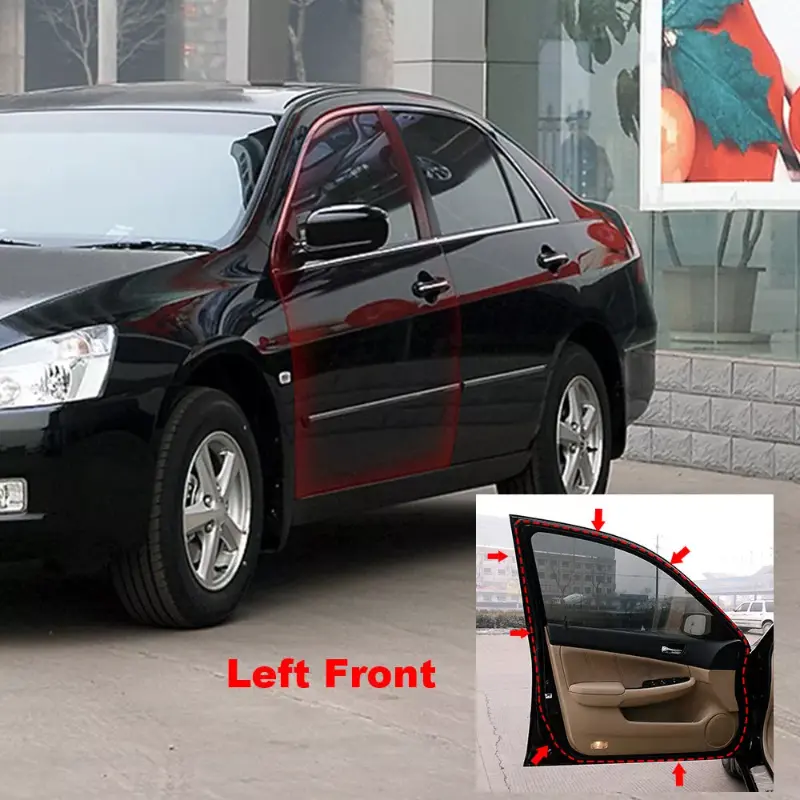 Front Left Door Weather Strip Seal Driver Side Rubber For Honda Accord Sedan 2003~2007 Car Seal Strip Waterproof Highly Sealed