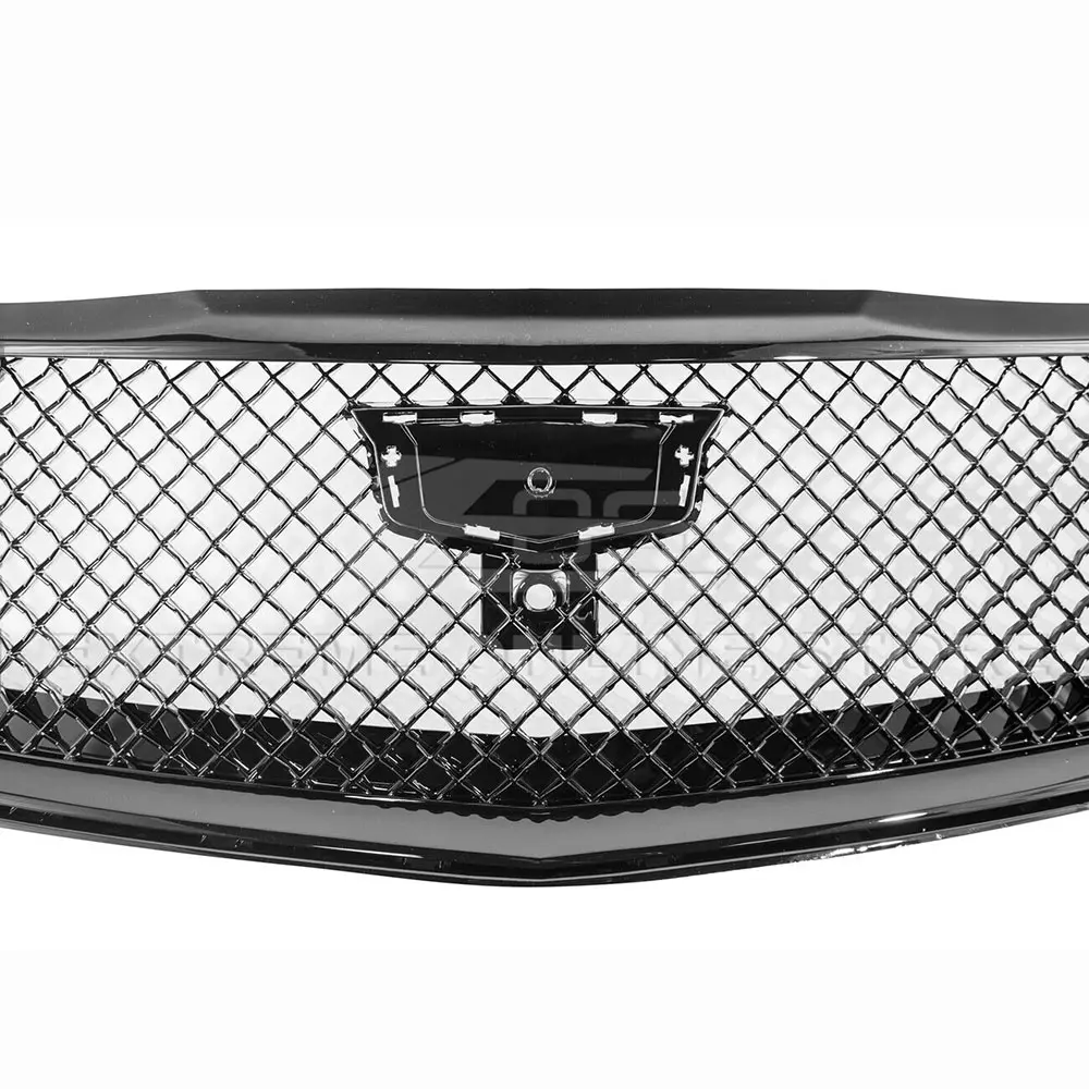 For Cadillac CT6 2016~2020 Blackwing Style GLOSS BLACK Front Bumper Grille Cover Auto Racing Grills Guard Protector Cover Kits