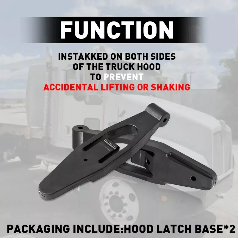 2PCS Hood Latch Assembly Replace For Kenworth T300 T600 T800 W900 Peterbilt US L56-0001 Hood Latch Strap Corrosion Preventive
