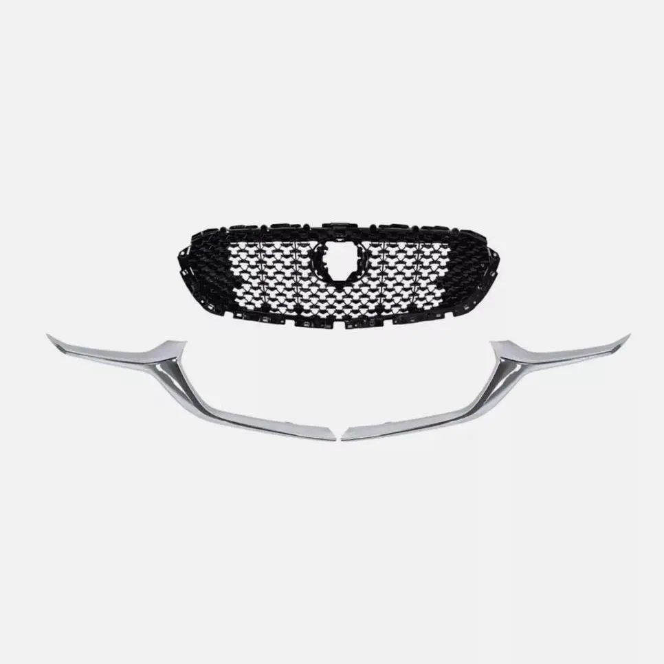 Front Bumper Grill Front Mesh upper Grille For Mazda CX-30 2020 2021 2022 2023 Front Grille Assembly With Chrome Molding Trim