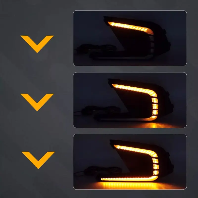 3 Color Light Variations Car DRL And Cover Kits For Honda Civic 2022 2023 2024 Sedan Hatchback Driving LED DRL & Fog Lights Kit