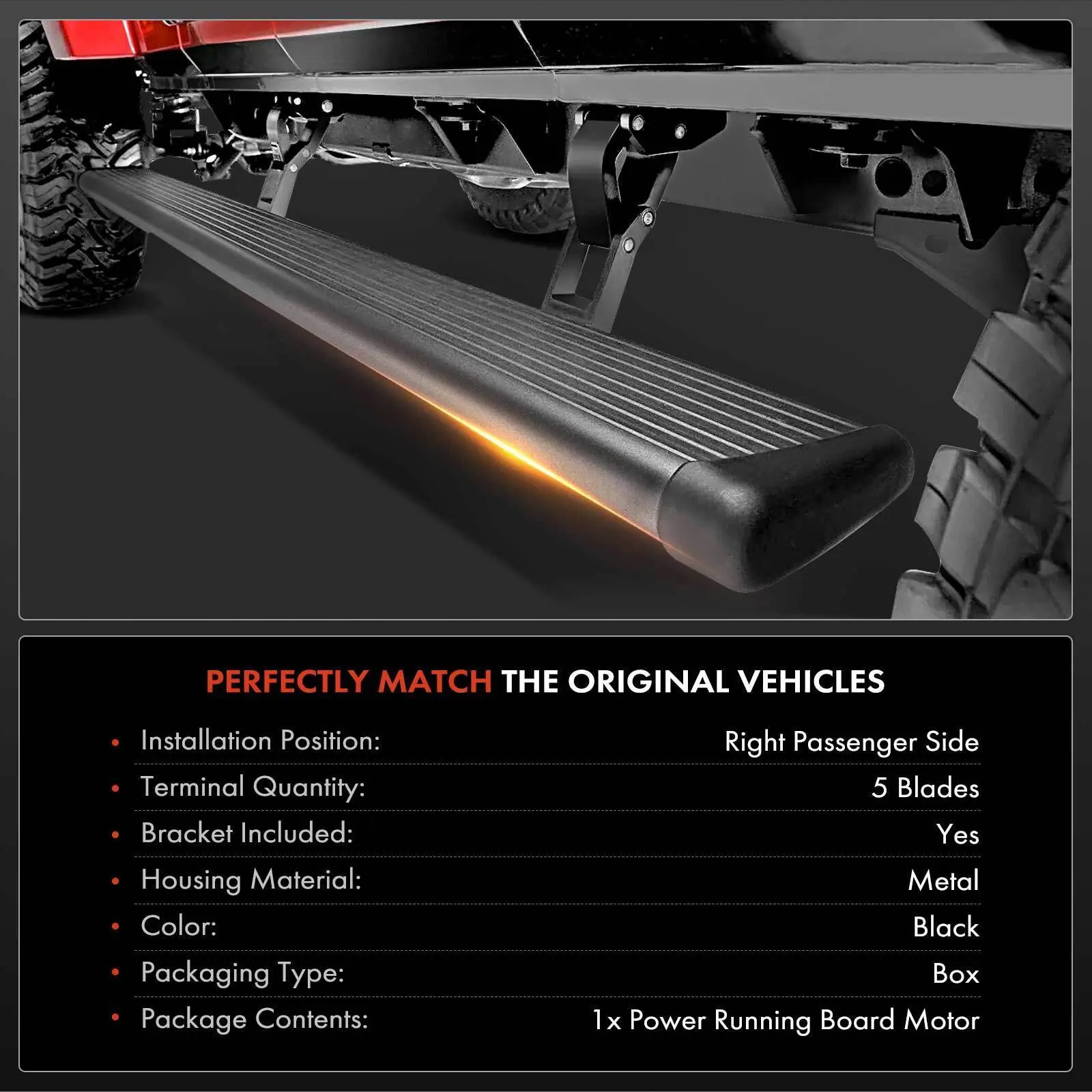 Car AP03 Right Running Board Motor Drive For Ford Expedition Lincoln Navigator 2018~2024 JL1Z16A506D With 131.6 inch Wheelbase