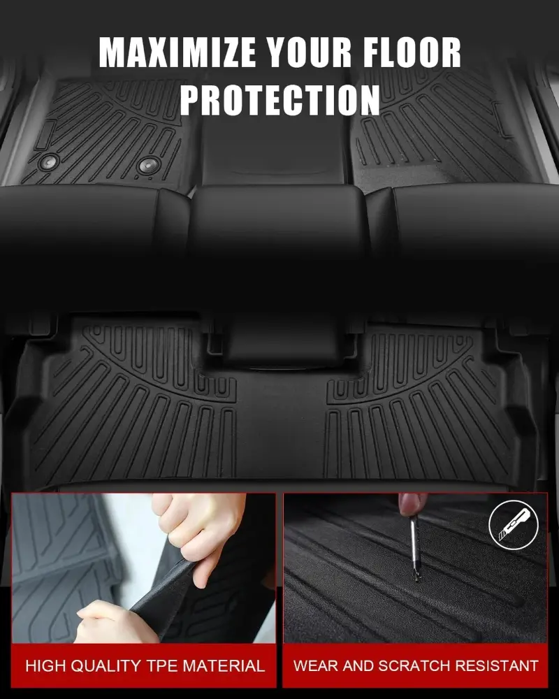 Car Floor Mats Cargo Liner TPE Rear Trunk Mat Set For Chevrolet Trax 2024 2025 All Weather Liners Protection non-slip Waterproof