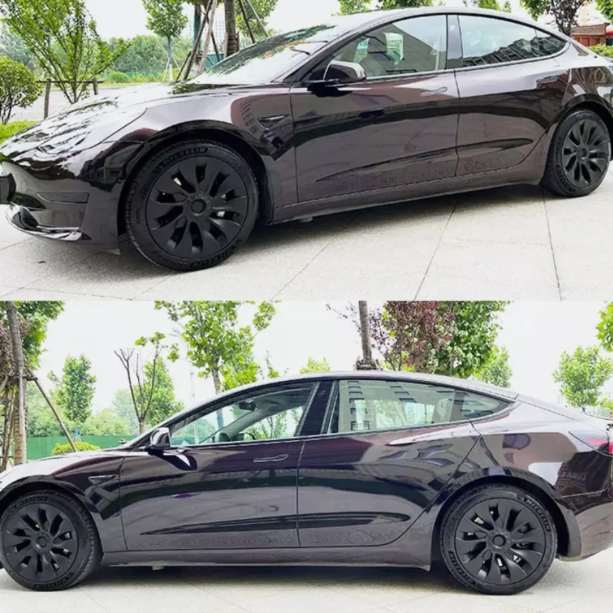 4PCS HubCap Performance Wheel Cap Automobile Full Rim Cover For Tesla Model 3 2018~2023 18" Storm Style Wheel Cover Accessories
