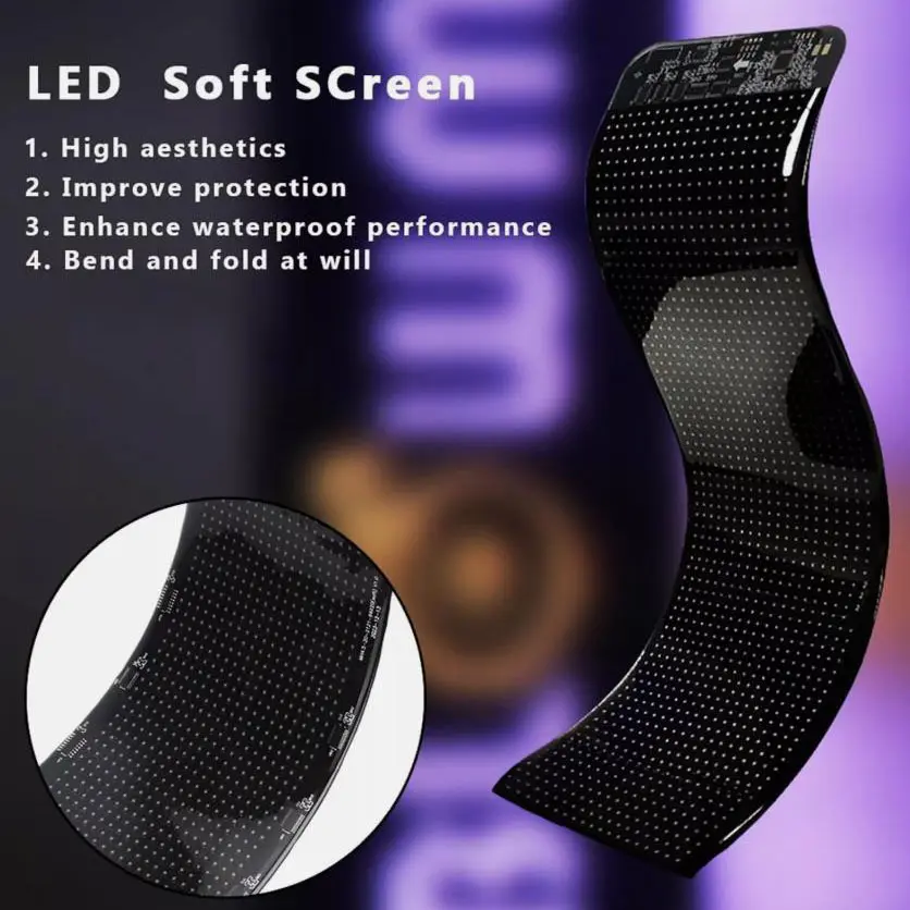 LED Matrix Pixel Panel Light Truck Devil Eye LED Control Scrolling Advertising LED Car Sign Animation Programmable For Car Sho