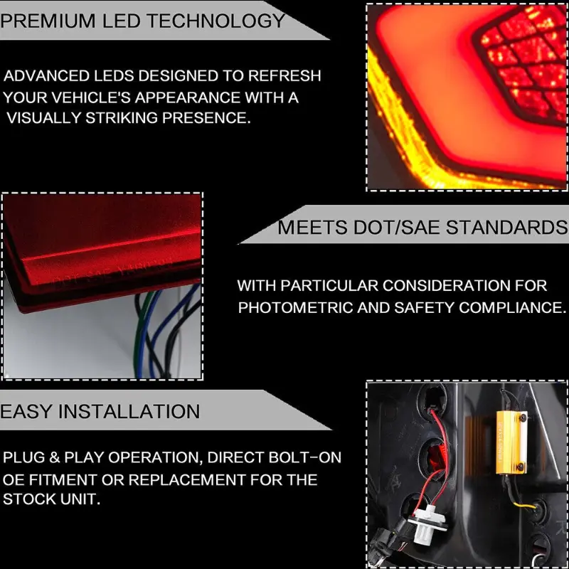 Smoked LED Taillights For Honda Civic Sedan 10Th Gen 2016~2021 DRL Start Up Animation Rear Lamp Assembly (Not For Hatchback)