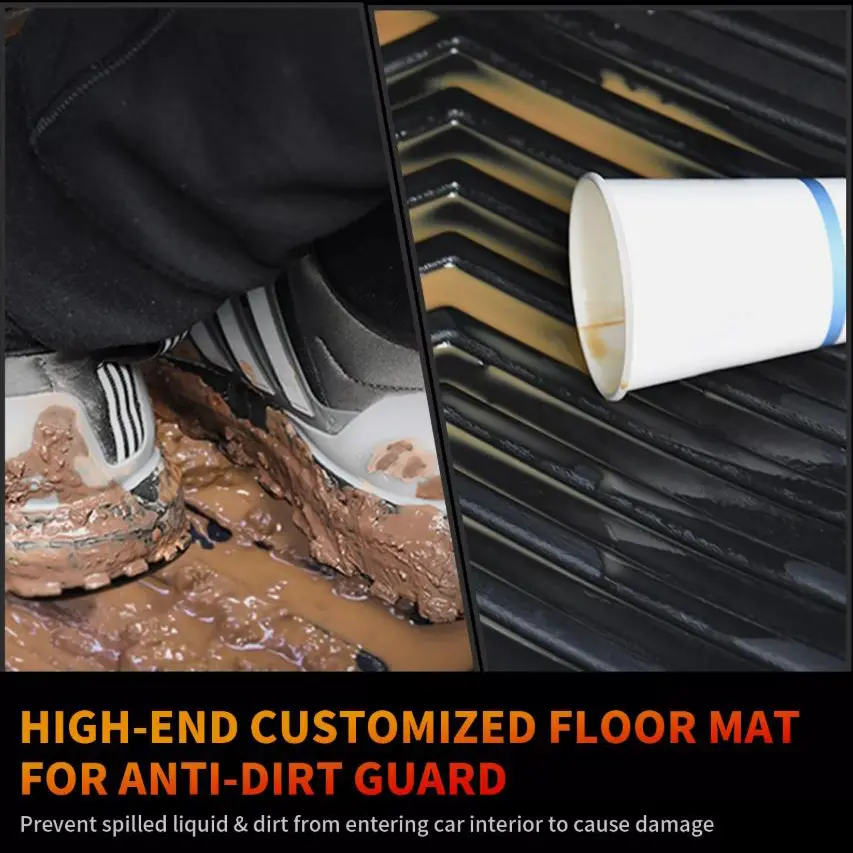 3D TPE Floor Mats 3 Row Liners Set Trunk Cargo Liner For Honda Odyssey 2011~2017 All Weather Protection Floor Liners Trunk Pad