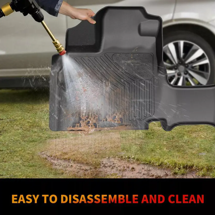 3D TPE Floor Mats 3 Row Liners Set Trunk Cargo Liner For Honda Odyssey 2011~2017 All Weather Protection Floor Liners Trunk Pad