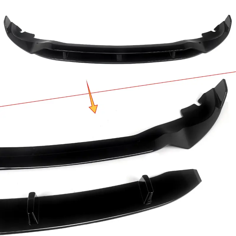 GT Style For BMW X5 G05 M50i xDrive40i M-Sport 2019~2023 Glossy Black Car Front Bumper Lip Splitter Guard Protector Body Kit