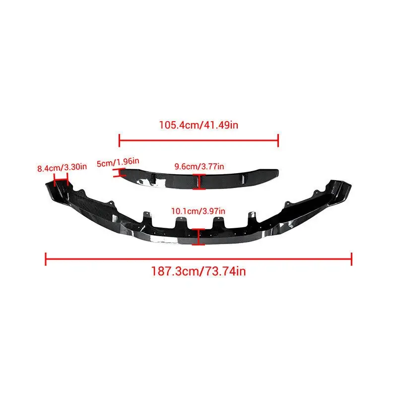 GT-Style For BMW X5 F15 M Sport 2014~2018 Carbon Fiber Front Bumper Lip Splitter Car Front Protection Bumper Spoiler Lip Board
