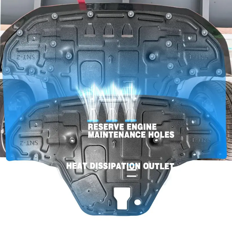 Car Front Engine Cover Splash Shield For Hyundai Sonata 2024 2025 Engine Shield Skid Plate Underbody Protective Panel Mudguard