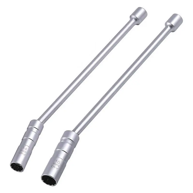 14/16mm Spark Plug Socket Wrench Magnetic 12 Angle Spark Plug Removal Tool Thin Wall 3/8" Drive Sockets Car Repairing Tool