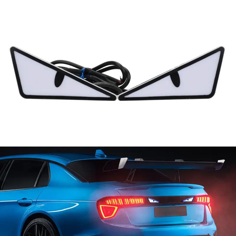 2pcs LED Devil's Eye License plate light Headlight For Car Motorcycl Universal Modified Decoration single light car Accessories