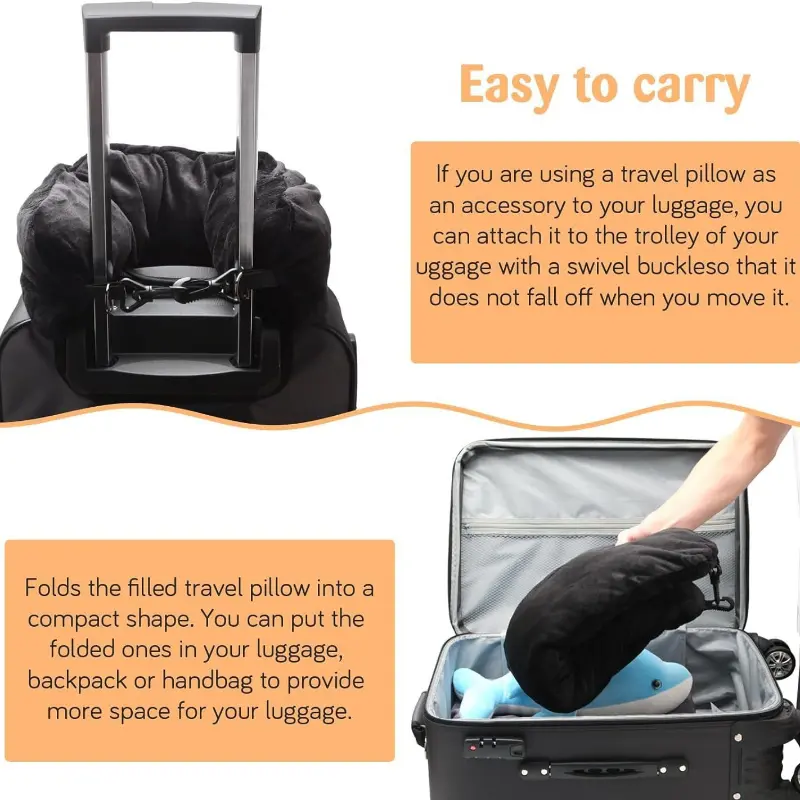Car Pillow 1pcs Can Store Clothes Outdoor Pillow Comfortable， Portable Travel Storage Bag Pillow Tools