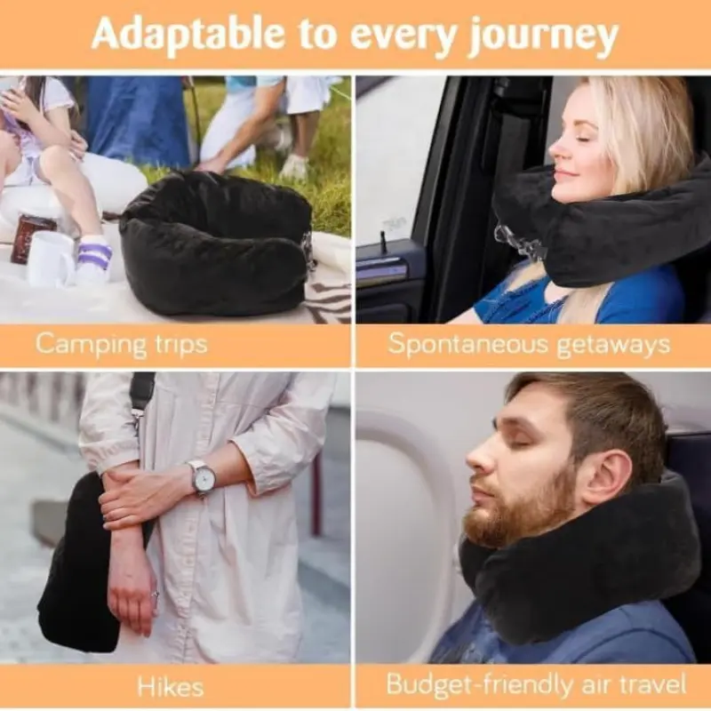 Car Pillow 1pcs Can Store Clothes Outdoor Pillow Comfortable， Portable Travel Storage Bag Pillow Tools