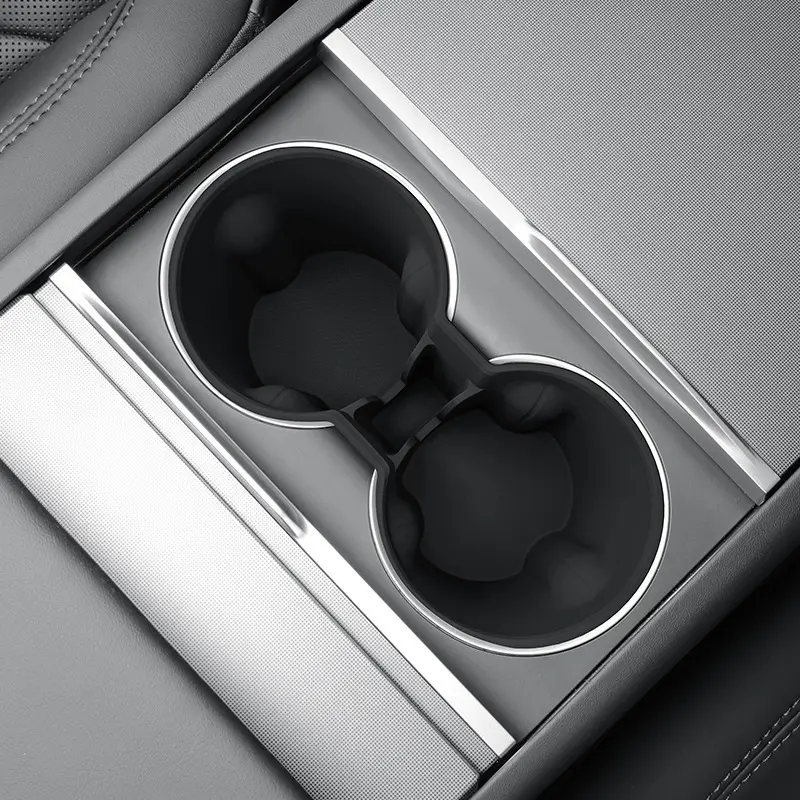 1pcs Cup Holder for Tesla Model Y Juniper 2025 Center Console Storage Box Armrest Organiser Non-slip Insert cup Holder