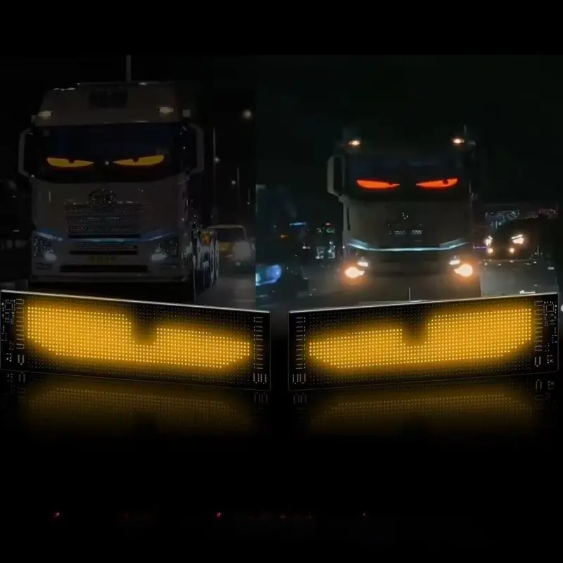 Car LED Sign Bluetooth APP LED Matrix Pixel Panel Night Light DIY Programmable Flexible LED Display For Car Store Hotel Bar