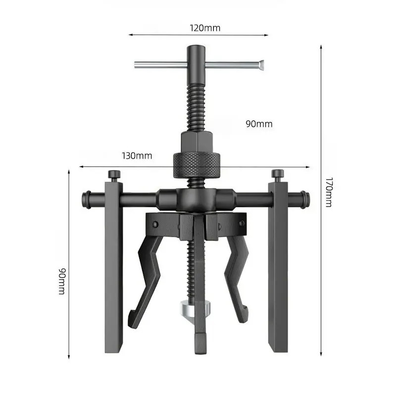 Bearing Puller Tool Three-claw Puller Car Repair Tool Labor-saving Car Separation Extractor Inner Bearing Puller Gear for Car