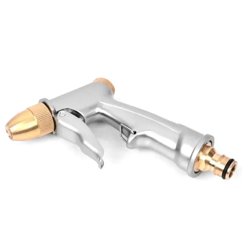 Metal Water Gun Electroplating Lengthened High Pressure Household Car Wash Nozzle Garden Irrigation Water Gun Pressure Washer
