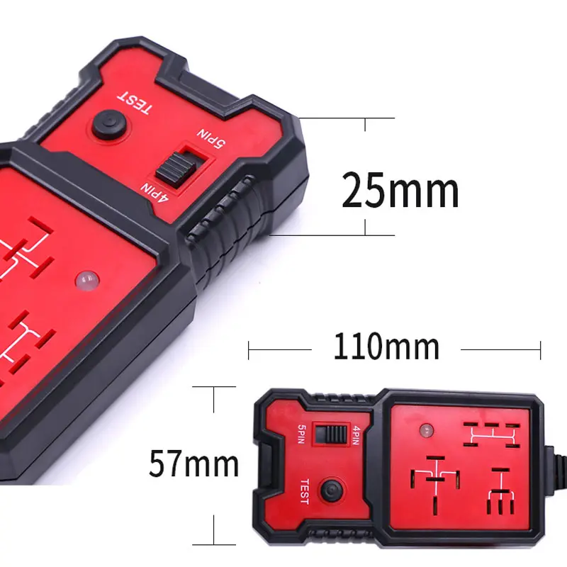 Car Relay Tester LED Indicator Light Automotive Electronic Relay Tester Car Battery Checker Universal 12V