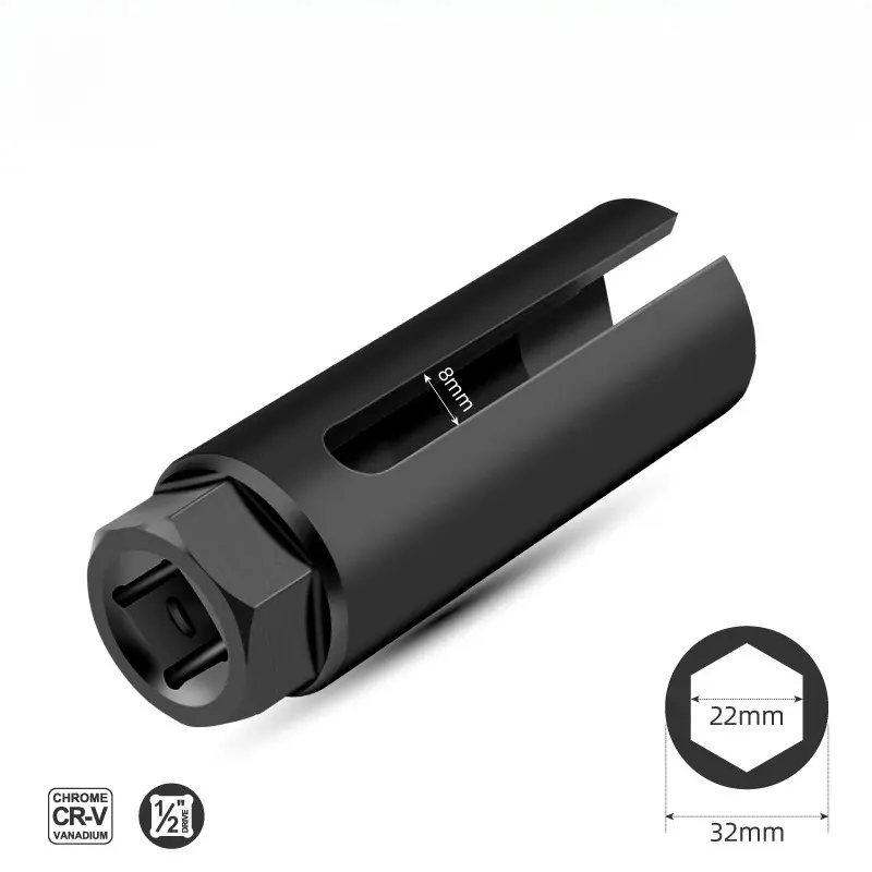 Oxygen Oxygen Vacuum Oxygen Sensor Removal Plug Multi-size Cars Black Narrow Port Kit 8mm Slot CR-V Steel Auto Repair Tool