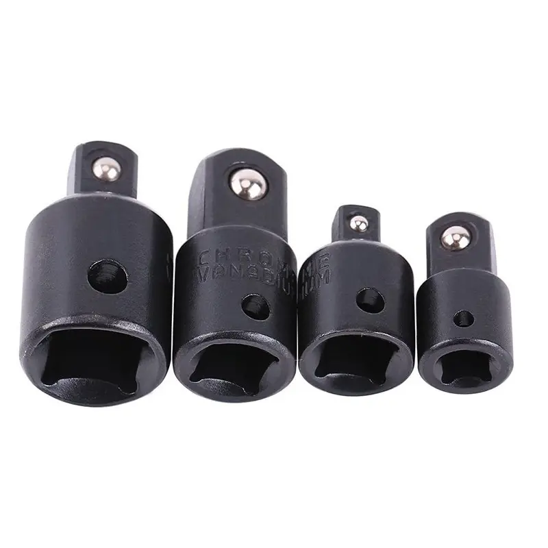 4pcs Socket Adapter Set for DIY Enthusiasts Includes 1/4 3/8 1/2 Drive Size Reducers for Mechanics and Engineers