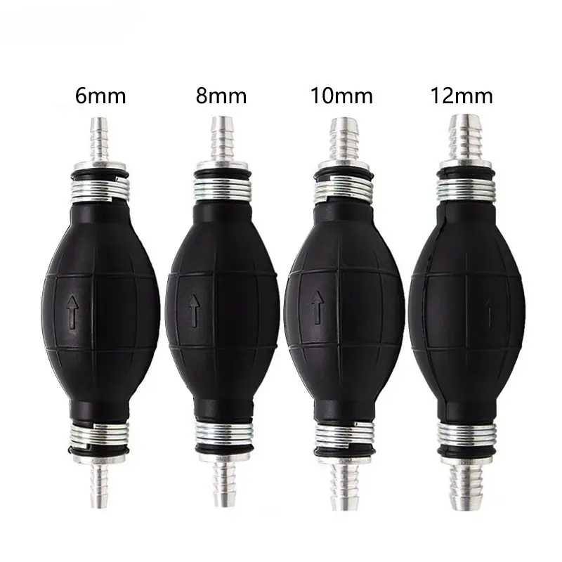 1Pcs Universal Fuel Pump 6mm 8mm 10mm 12mm Rubber Aluminum Hand Fuel Pump Fuel Injector All Fuels for Car Motorcycle Outboard